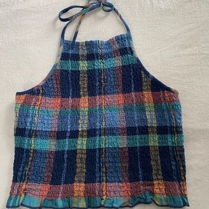 Cropped halter neck AE top